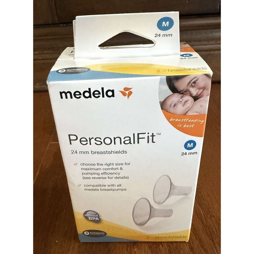 Medela PersonalFit Breast‎ Shields 24 mm Clear 87073 Set of 2 Medium NEW in Box!